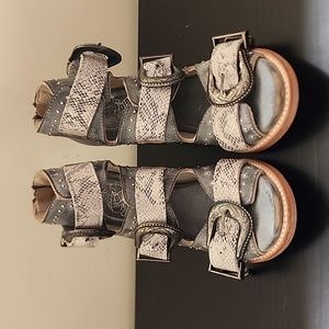 Freebird by Steven 'Violet' Sandals in Stone Multi Size 7 NWOB